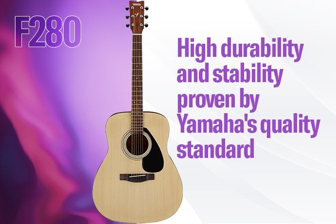 Yamaha F280 Natural Acoustic Guitar Made in India Online Store In India